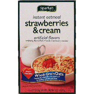 Spartan  strawberries & cream flavor instant oatmeal, 10-packets12.3oz