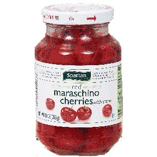 Spartan  maraschino cherries with stems 10oz