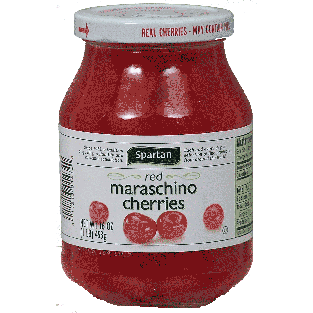 Spartan  red maraschino cherries 16oz