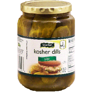 Spartan  whole kosher baby dill pickles 16fl oz