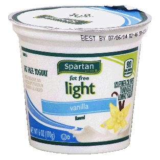 Spartan Light fat free light vanilla yogurt 6oz