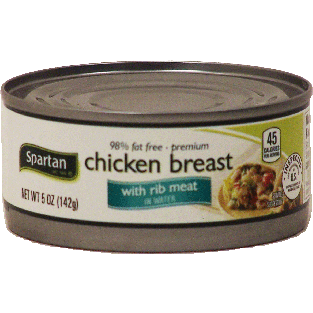 Spartan  98% fat free premium chicken breast with rib meat 5oz