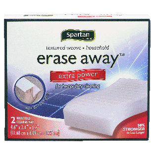 Spartan erase away extra power textured weave household cleaning pa2pk