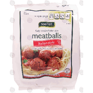 Spartan  italian style fully cooked bite size meatballs made with30-oz