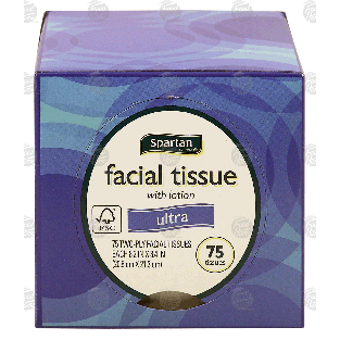 Spartan  ultra, facial tissue with lotion, 2-ply  75ct