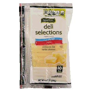 Spartan deli selections reduced fat swiss cheese, natural sliced6.67oz