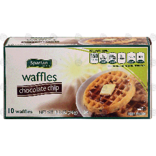 Spartan  chocolate chip waffles, 10 count 12.3-oz