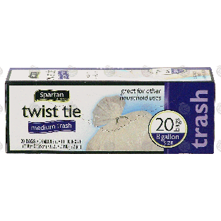Spartan twist tie 8 gallon size medium trash bag  20ct