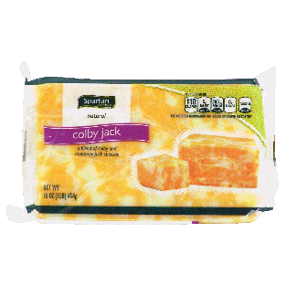 Spartan  natural colby jack, a blend of colby and monterey jack ch16oz