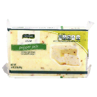 Spartan  natural pepper jack, monterey jack cheese with jalapeno p16oz