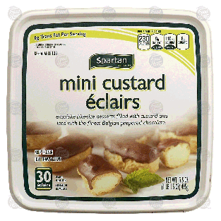 Spartan  mini custard eclairs; bite-size desserts filled w/cust17.5-oz