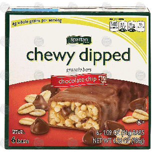 Spartan  chewy dipped chocolate chip granola bars 6ct