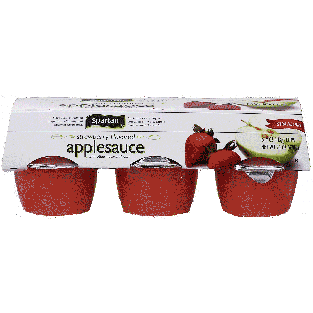 Spartan  strawberry flavored applesauce with other natural flavors 6pk