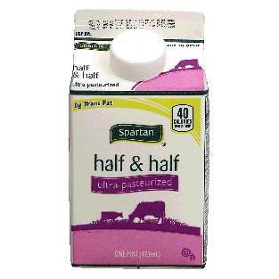 Spartan  half & half liquid, grade A, ultra-pasteurized 1pt