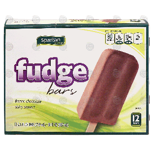 Spartan  fudge bars, frozen chocolate dairy dessert, 12 bars 30-fl oz