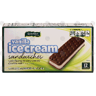 Spartan  vanilla ice cream sandwiches, 12 sandwiches 42-fl oz