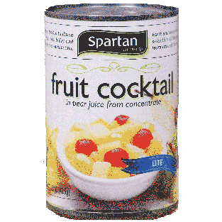 Spartan  lite syrup fruit cocktail in pear juice from concentrate 15oz