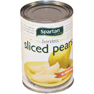 Spartan  heavy syrup sliced bartlett pears 15.25oz