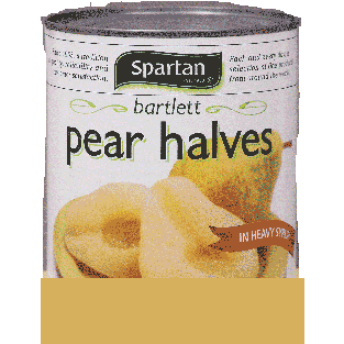 Spartan  heavy syrup bartlett pear halves 29oz