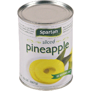 Spartan  natural juices sliced pineapples 20oz