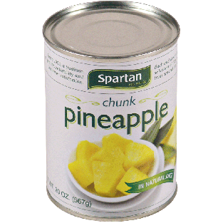 Spartan  natural juices pineapple chunks 20oz