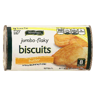 Spartan  jumbo biscuits, flaky butter, 8 ready to bake 16oz