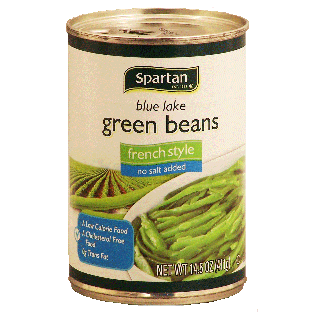 Spartan  blue lake french style green beans, no salt added  14.5oz