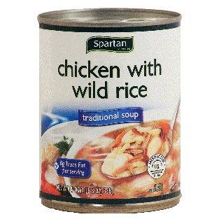 Spartan  traditional chicken with wild rice ready to serve soup 19oz