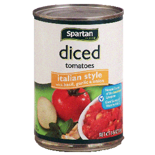 Spartan  diced tomatoes, italian style with basil, garlic & onio 14.5oz