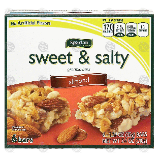 Spartan  almond sweet & salty chewy granola bars, 6-count 7.4oz