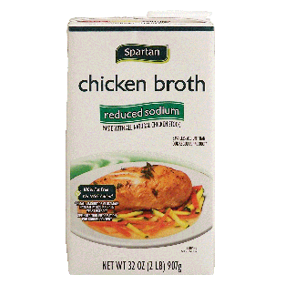 Spartan  chicken broth, reduced sodium, 100% fat free 32oz