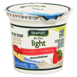 Spartan Light fat free yogurt strawberry cheesecake 6oz