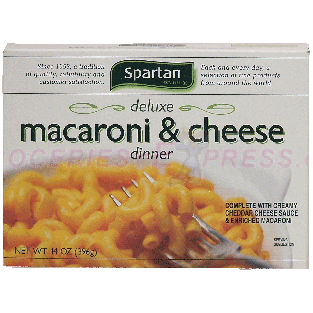 Spartan  deluxe macaroni & cheese dinner complete with creamy ched14oz