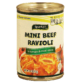 Spartan  mini beef ravioli in tomato and meat sauce 15oz