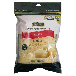 Spartan  natural finely shredded swiss cheese 6oz