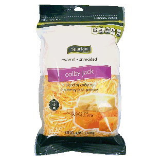 Spartan  natural shredded colby & monterey jack cheese 16oz