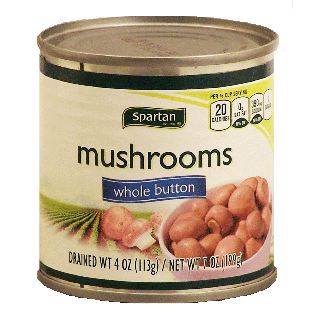 Spartan  mushroom whole buttons 4oz