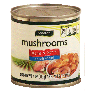 Spartan  pieces & stems no salt mushrooms 4oz