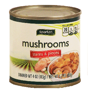Spartan  mushrooms, stems & pieces 7oz