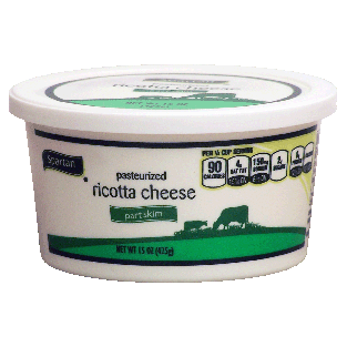 Spartan  pasteurized ricotta cheese, part skim 15oz