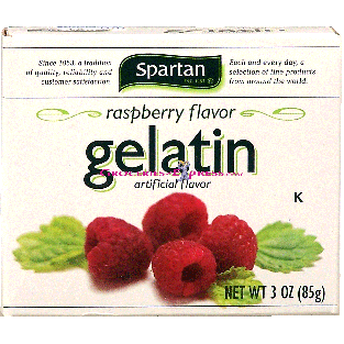 Spartan  raspberry flavor gelatin 3oz