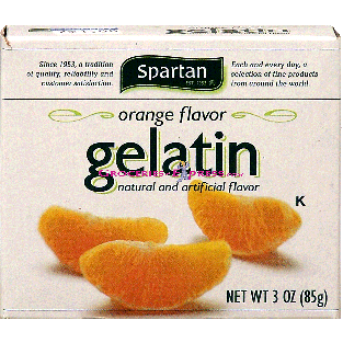 Spartan  orange flavor gelatin 3oz