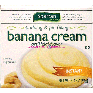 Spartan  instant banana cream pudding & pie filling 3.4oz