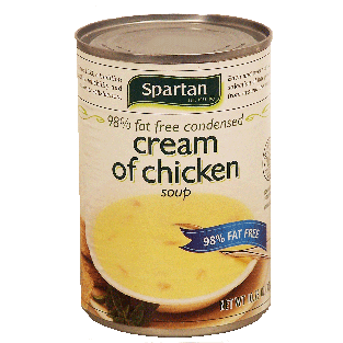 Spartan  cream of chicken, 98% fat free condensed soup 10.75oz