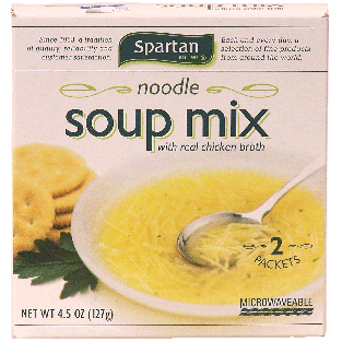 Spartan  chicken broth noodle dry soup mix 4.5oz