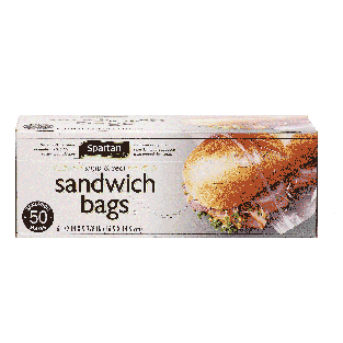 Spartan  reclosable sandwich bags, 6 1/2 x 5 7/8 inch 50ct