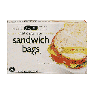 Spartan  fold & close top sandwich bags, 6 1/4 in. x 5 1/2 in. 300ct