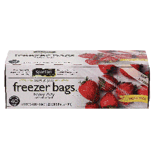 Spartan  reclosable heavy duty quart size freezer bags 40ct