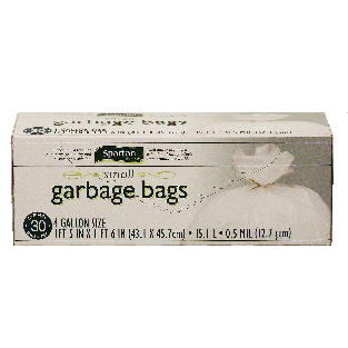 Spartan  small garbage bags, 4 gallon size, .5 mil 30ct