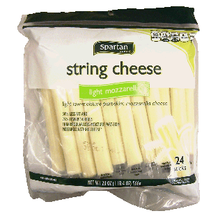 Spartan  light low-moisture part-skim mozzarella string cheese, 2420oz